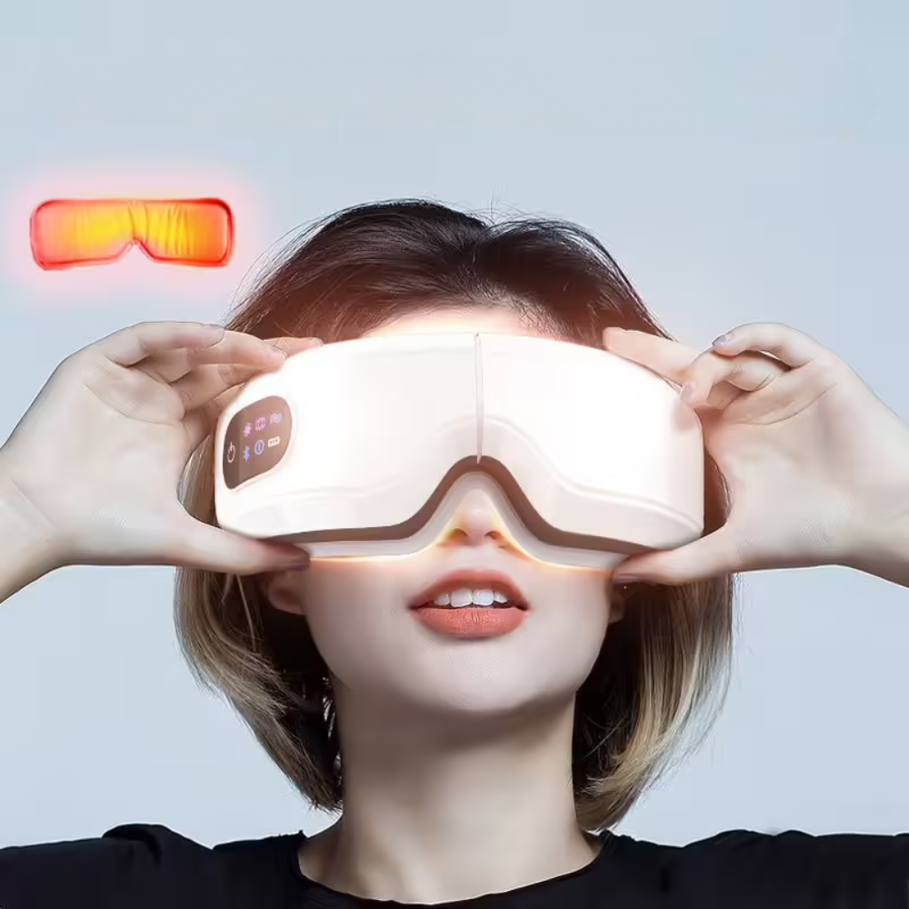 VisionRelax – Masque Masseur Yeux Bluetooth Chauffant Anti-Fatigue